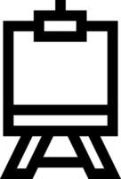 An icon of a painting easel on a white background vector