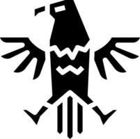A black and white bird with wings and a long tail vector