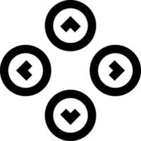 Four arrows in a circle with a white background vector