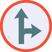 A round sign with two arrows pointing in opposite directions vector