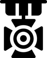 A black and white icon of a camera vector