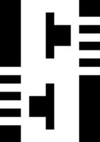 A black and white image of a square with two arrows vector