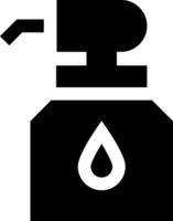 A black and white image of a soap dispenser with a drop vector