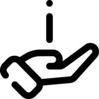 A hand holding a button with the word i on it vector