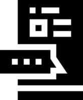 A black and white logo of a computer vector