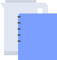 A blue notebook and a pitcher on a white background vector
