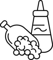 A bottle of mustard and a bottle of mustard vector
