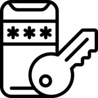 A key and a bottle of water with a lock icon vector