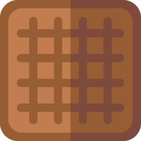 A square waffle icon with a brown background vector