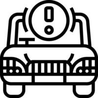 A car with a warning light on it vector