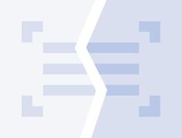 A white and blue image of a document with two lines vector