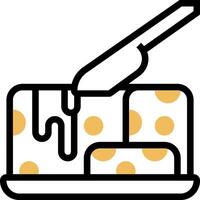 A piece of cake with a knife and fork vector
