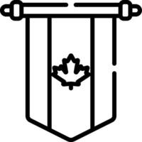 A canadian flag with a maple leaf on it vector