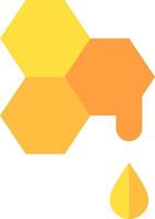A yellow and orange logo with a drop of honey vector