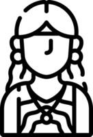 A woman with a heart in her hand vector