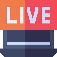 Live streaming app icon vector