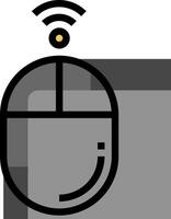A computer mouse with a wifi symbol on it vector