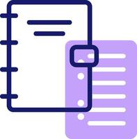 A notebook and pen icon on a white background vector