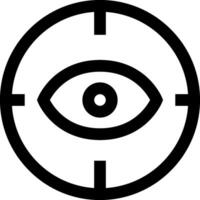 An eye icon in a crosshair vector