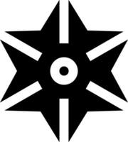 A black and white star with five points vector