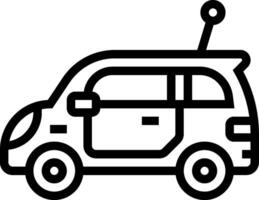 A small car with a camera on top vector