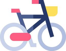 A bicycle with a basket on the front vector