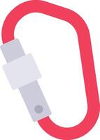 A red carabine with a white clip vector