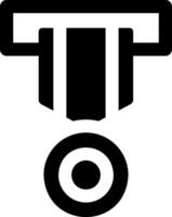 A black and white icon of a t vector