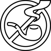 No smoking sign with pipe and no smoking sign vector
