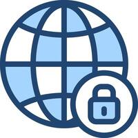 World wide web security icon vector
