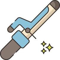 A blue and white tool with a star on it vector