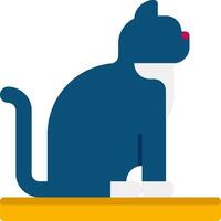 A cat sitting on a table with a white background vector