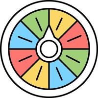 A wheel with a colorful wheel inside vector