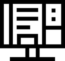 A black and white logo with a computer monitor vector