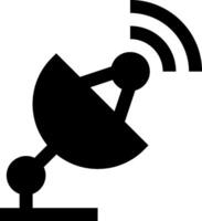 A satellite dish icon with a white background vector