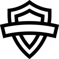 A shield with a ribbon on it vector