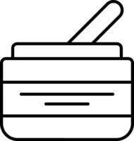A jar with a spoon and a lid vector