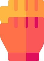 A glove with a fist in it vector