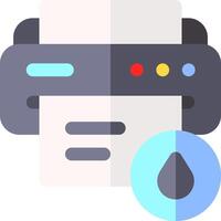 A printer with a drop of ink on it vector