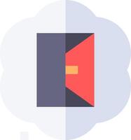 A cloud with a red and orange square in it vector