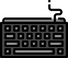 A black and white computer keyboard with a cigarette vector