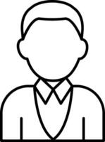 A man in a suit and tie icon vector