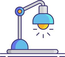 A lamp with a light bulb on top of it vector