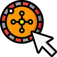 A mouse pointing at a button with a circle around it vector