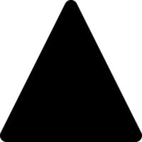 A black triangle with a white background vector