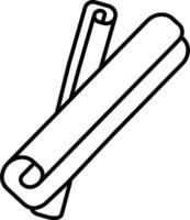 A black and white drawing of a pair of scissors vector