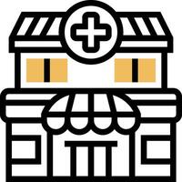 A building with a cross on it vector