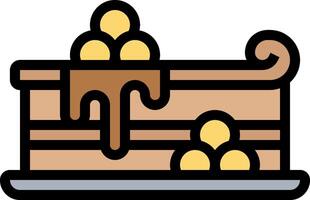 Cake icon with chocolate and eggs vector