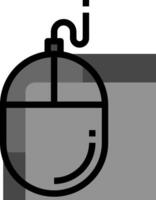 A black and white image of a computer mouse vector