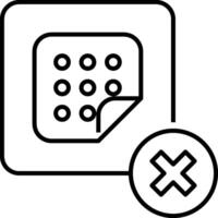 A black and white icon of a phone with a check mark vector